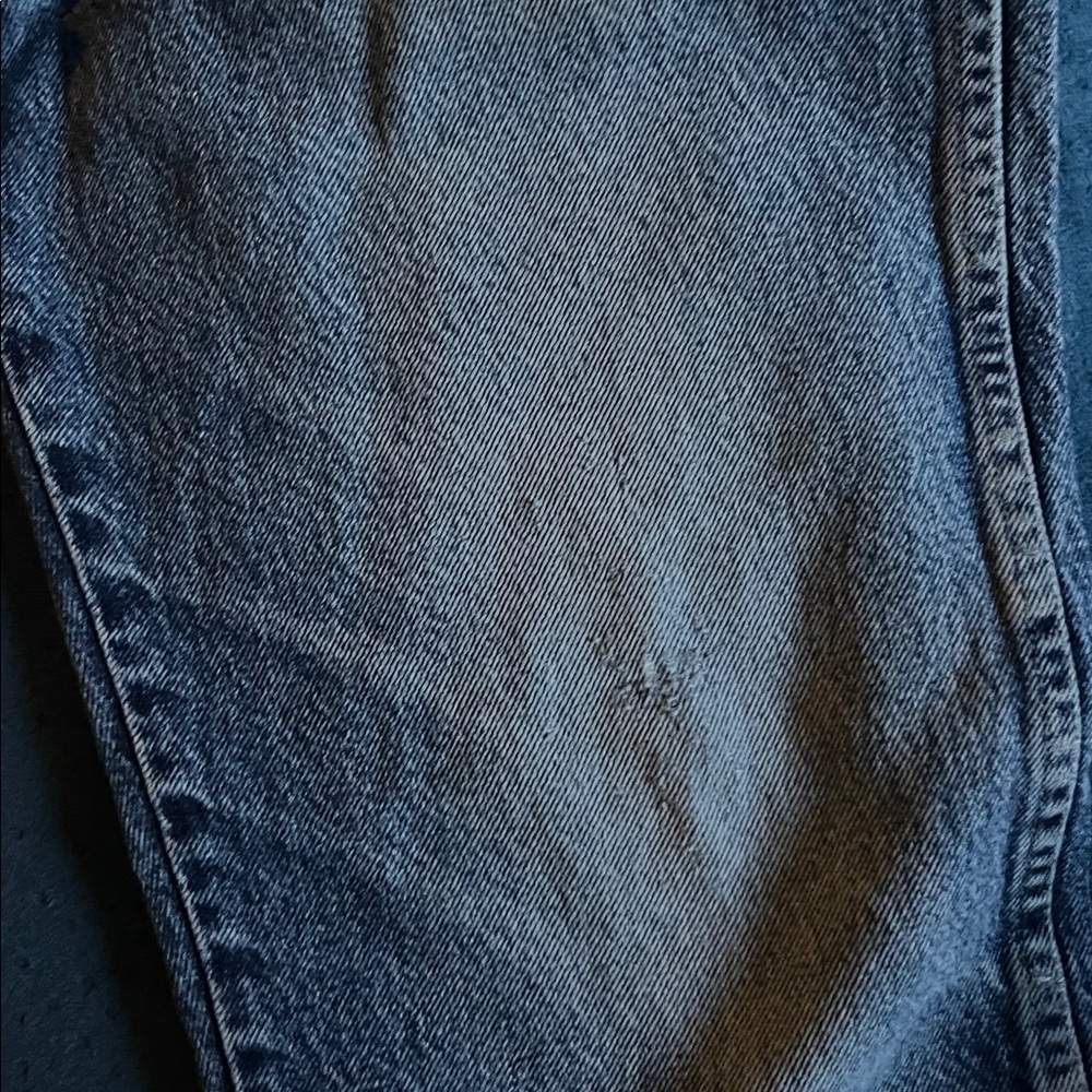 Men’s Wranglers 34x29 distressed work jeans - Picture 10 of 11